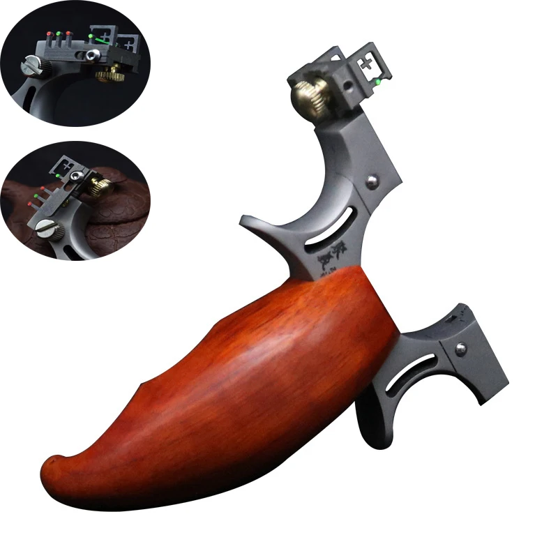 Рогатка из нержавеющей стали твердая деревянная ручка Открытый Охота