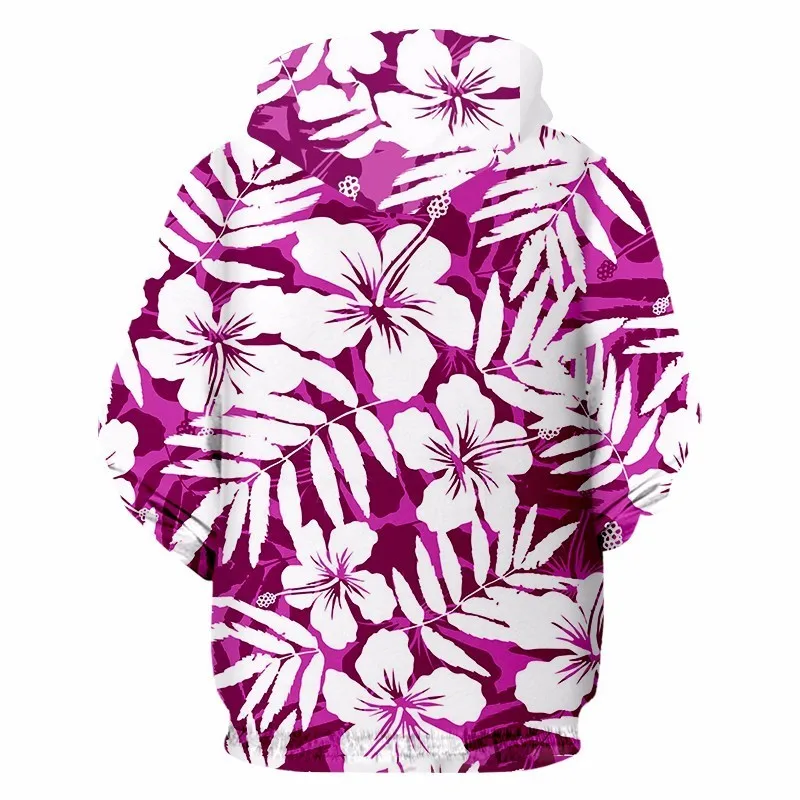 Спортивный костюм OGKB для мужчин и женщин фиолетовый свитшот с цветочным принтом