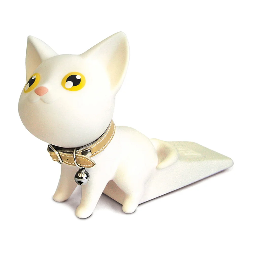 White cat Милая Собака Кошка дверной стоппер дверной Клин мультфильм Щенок двери стоп сильный захват Нескользящие TN99 - Цвет: White cat