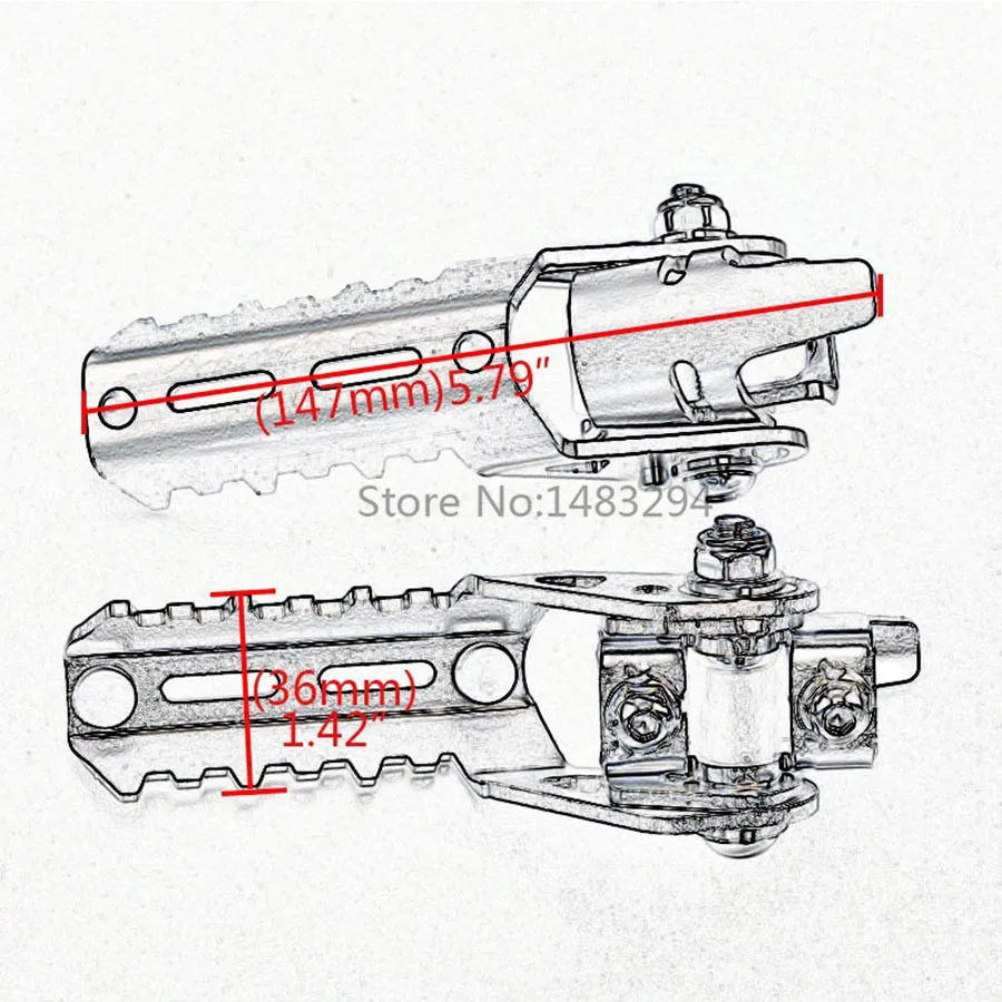 2 x оранжевые подножки для автомагистралей педали ног BMW R1200GS LC pipe Triumph Tiger