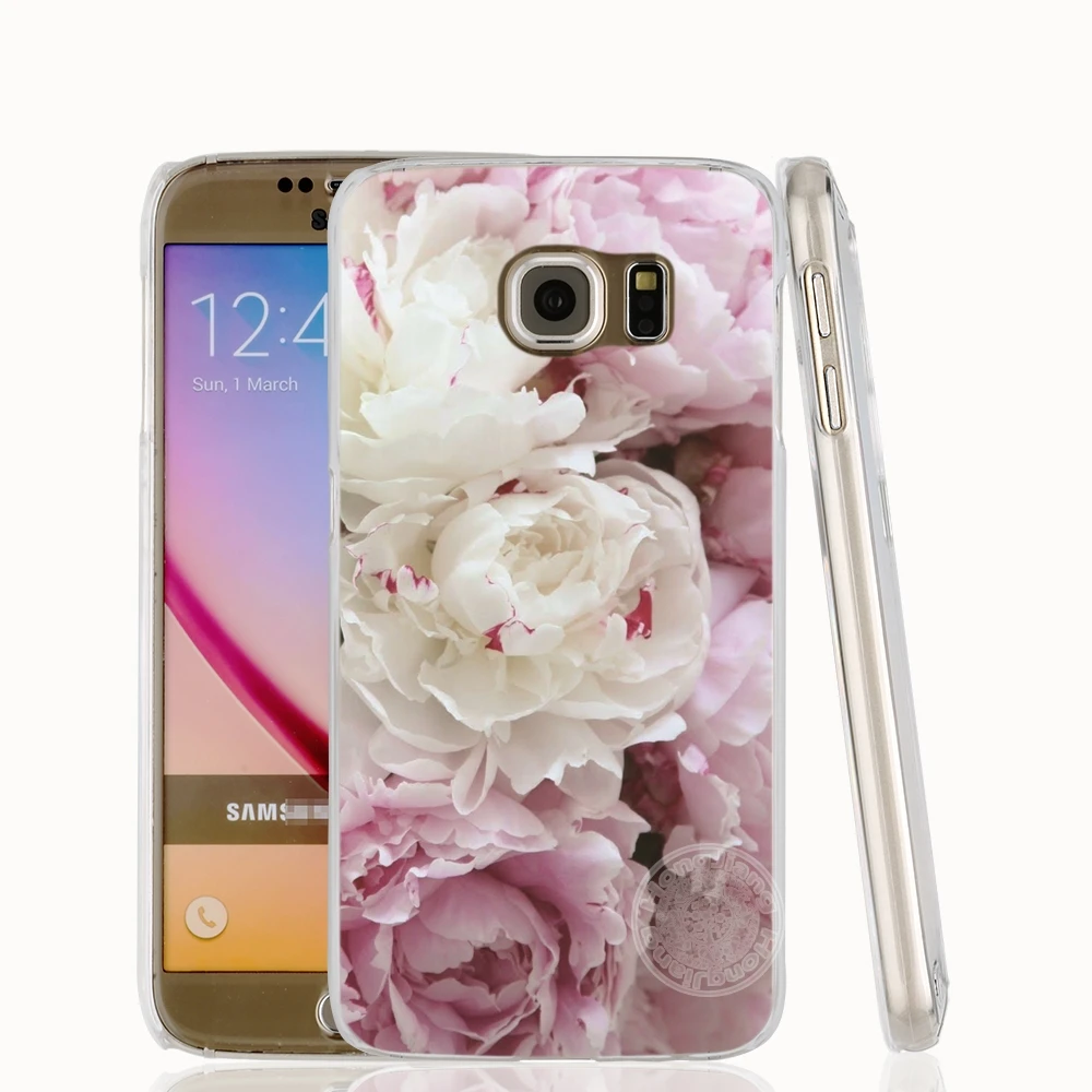 HAMEINUO красочные блестящие розовые цветы пиона чехол для сотового телефона samsung Galaxy S9 S7 edge PLUS S8 S6 S5 S4 S3 MINI