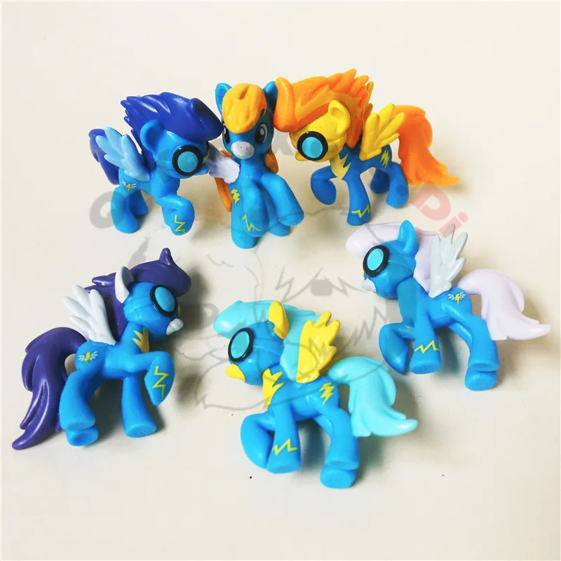 

3pcs/6pcs/lot Action Figures 5cm Little Cute Horse Model Doll Anime Toys Fleetfoot&Spitfire&Soarin Toys for Children