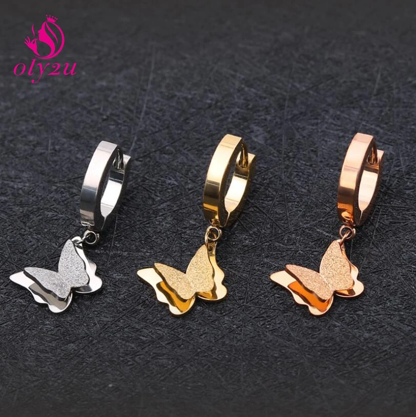 Oly2u Valentines аксессуары для свиданий милый двойной обруч бабочка из нержавеющей