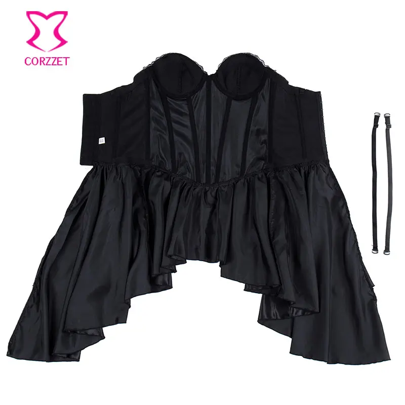 Готический Панк Серебряный Череп узор стимпанк корсет платье без бретелек Overbust