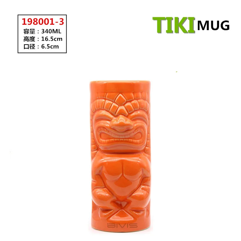 Hawaii Tiki кружки Коктейльные футбольные чашки пивные напитки Кружка вина керамическая Tiki кружки - Цвет: see chart