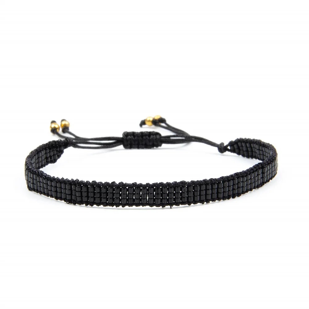 Go2boho MIYUKI браслет счастливый сглаза ювелирные изделия Черный Кристалл Браслеты сглаза браслеты для женщин Handmad Delica бусины Прямая поставка