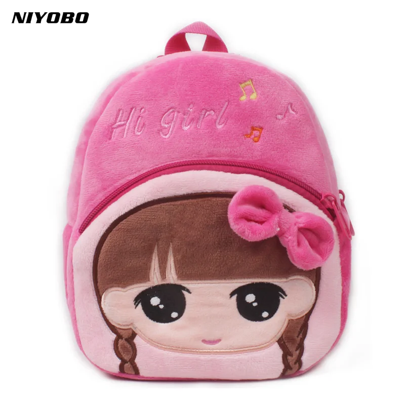 Милый плюшевый детский мультяшный рюкзак для девочки школьный мальчиков сумка