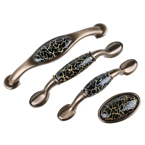 Керамическое устройство для правки ручки черный леопардовый принт фарфоровые