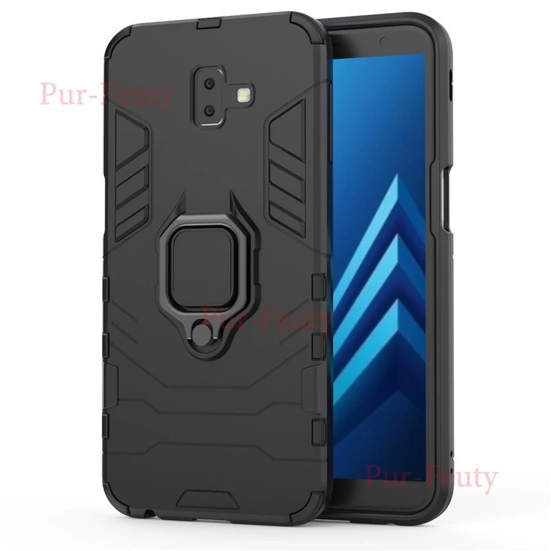 Black ТПУ чехол для samsung Galaxy J6 плюс J6+ J610 J610F J610FN/DS J6Plus SM-J610 SM-J610F SM-J610FN/DS защитный Жесткий ПК+ Силиконовый чехол s - Цвет: Black