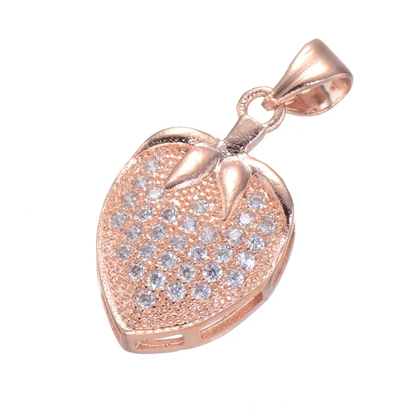 Медные Подвески в виде клубники для изготовления браслетов и ожерелий|supplies for