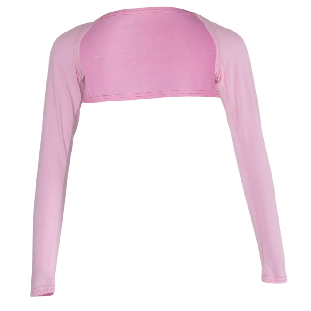 Pink Модные женские мягкие цельные с длинными рукавами эластичные Модальные руки теплый чехол Болеро хиджаб Топы мусульманская одежда - Цвет: Pink