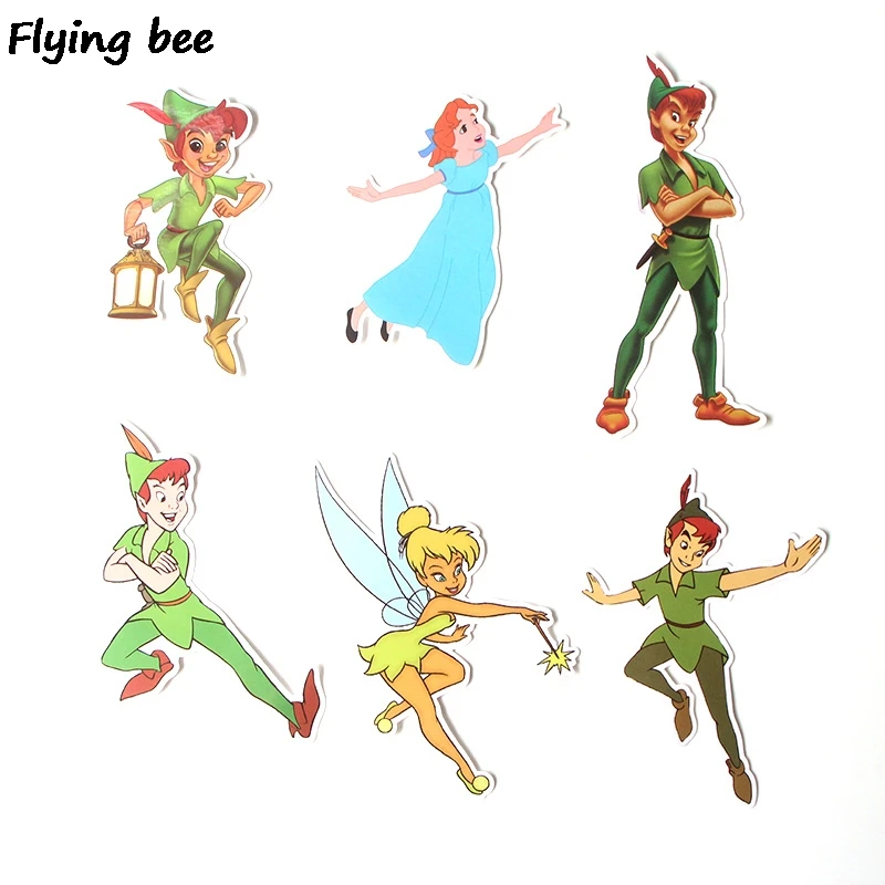 Flyingbee 19 шт. Питер Пэн мультфильмы стикер водонепроницаемый Скрапбукинг для телефона багаж ноутбук велосипед гитарная надпись наклейка s X0284