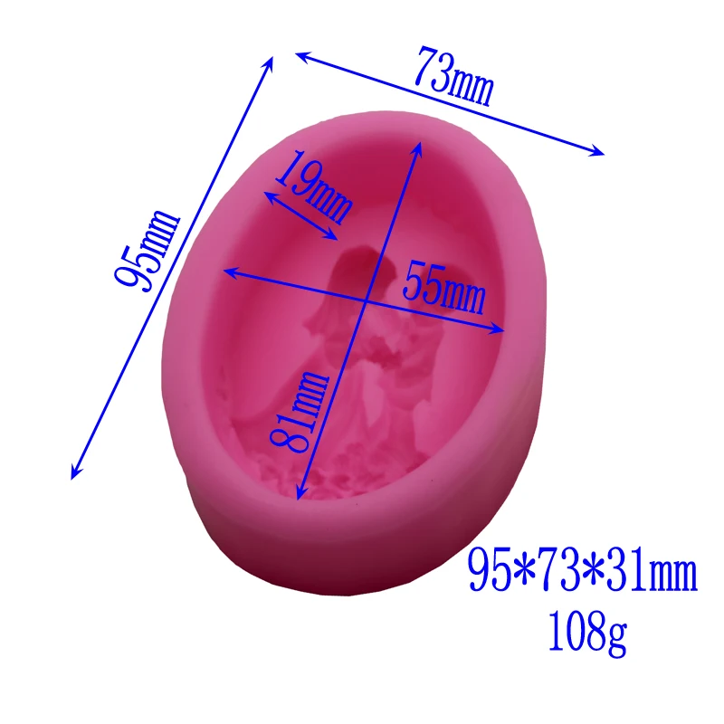 Свадебный торт в форме жениха и невесты 3d Силиконовая смола помадка розовый