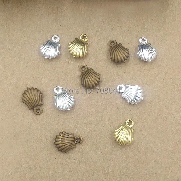 7x10 мм европейские Крошечные Подвески винтажные подвески в форме ракушки