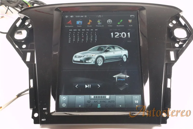 Большой экран чистый Android Tesla стиль автомобильный dvd-плеер gps навигация для Ford Mondeo 2007-2012 Авто navi Стерео головное устройство мультимедиа