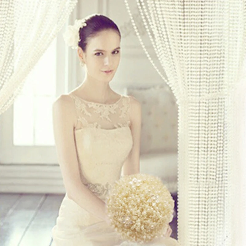 100 метров/рулон 4 мм рыболовная леска искусственный жемчуг цепочка невесты букет