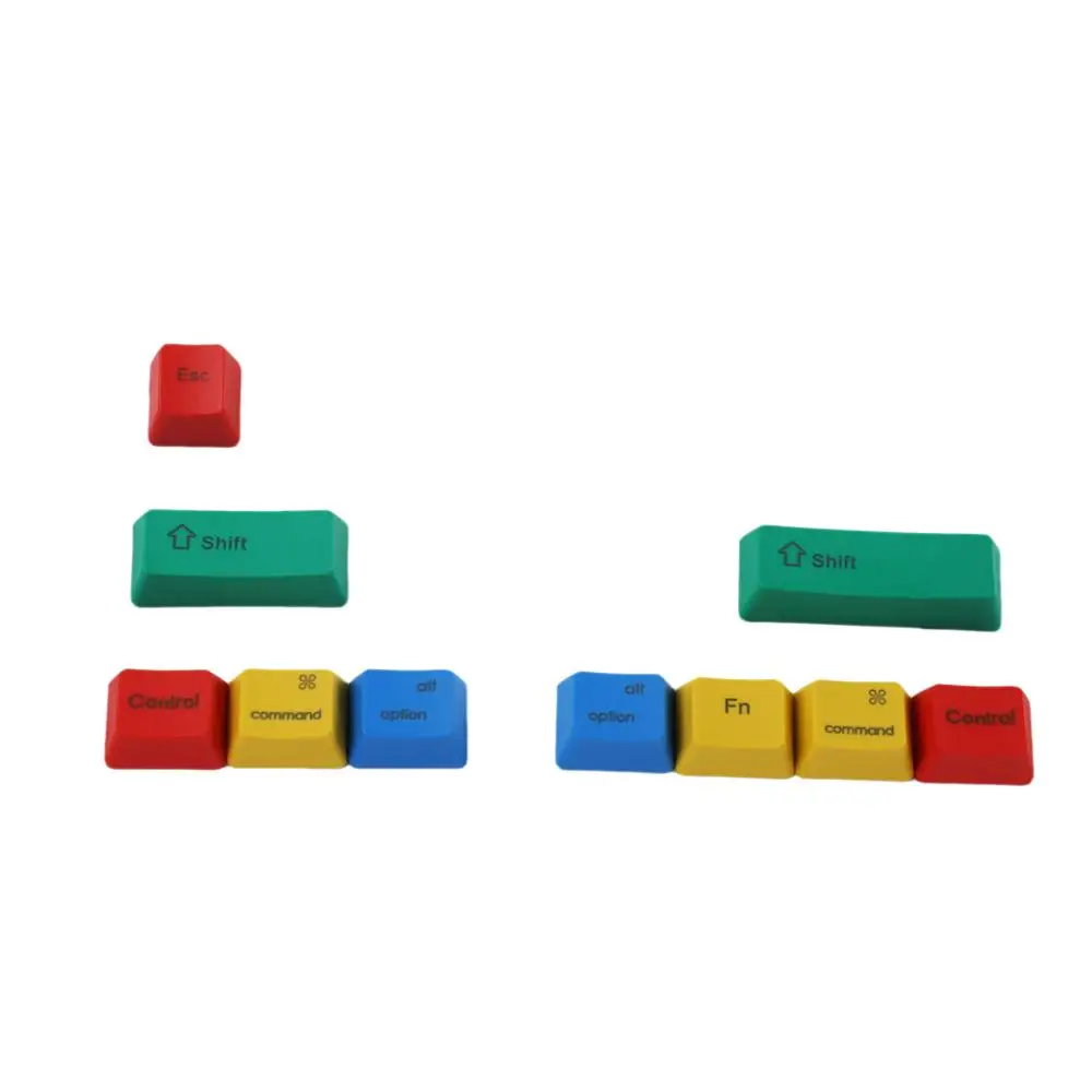 RGBY Mac Top OEM профиль PBT RGBY CMYK модификаторы 10 клавиш с лазерной гравировкой, брелки Mac для Cherry MX механическая клавиатура - Цвет: RGBY Mac Top