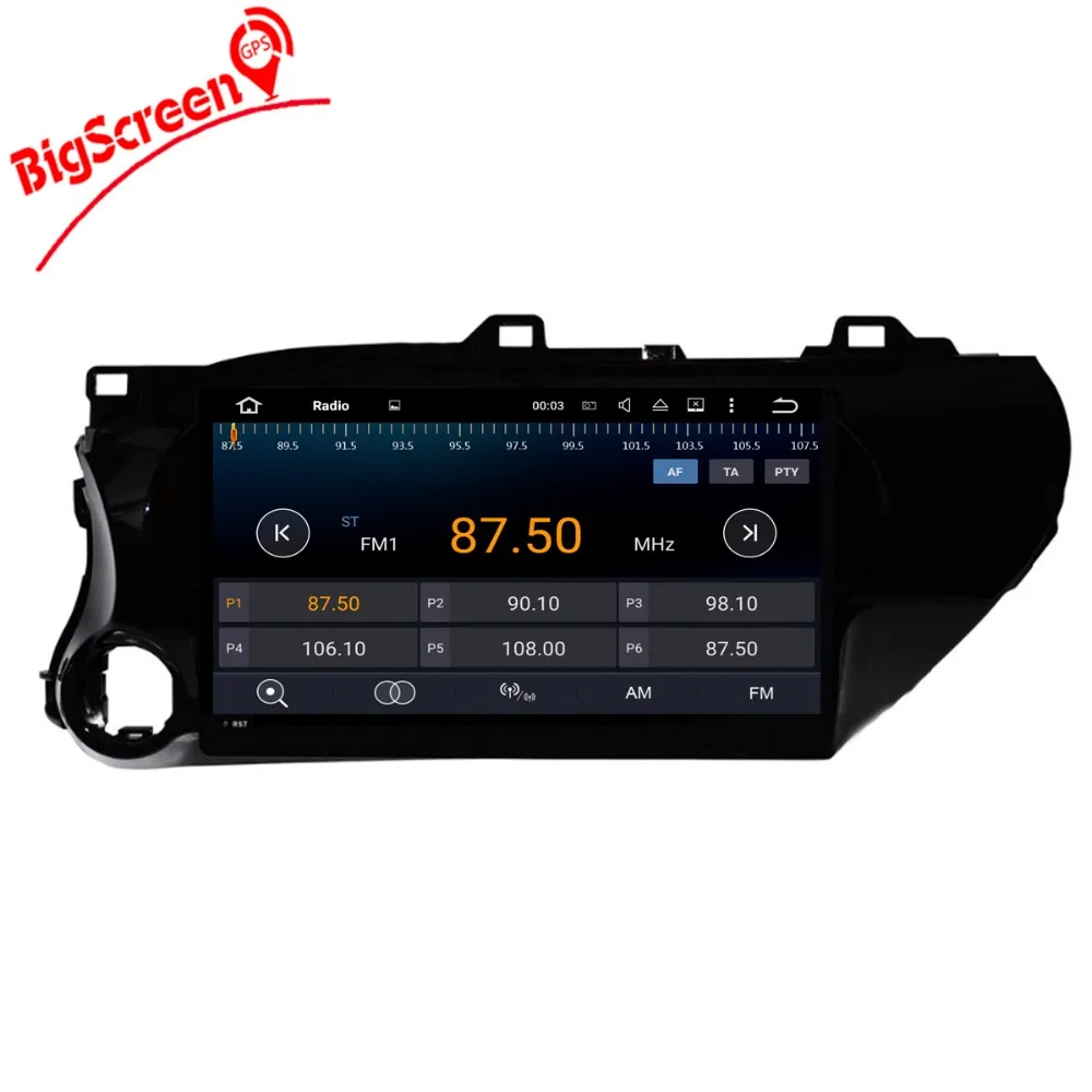 Автомагнитола 2 Din на Android 9 0 экран 10 1 дюйма без DVD плеера GPS навигация для Toyota Hilux 2016