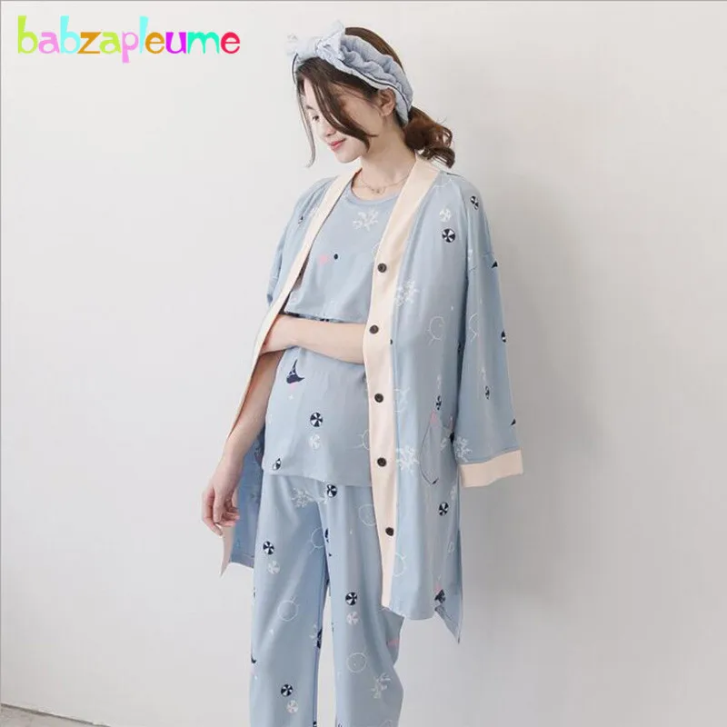 Весенняя летняя одежда для беременных сна кормящих матерей комплекты одежды