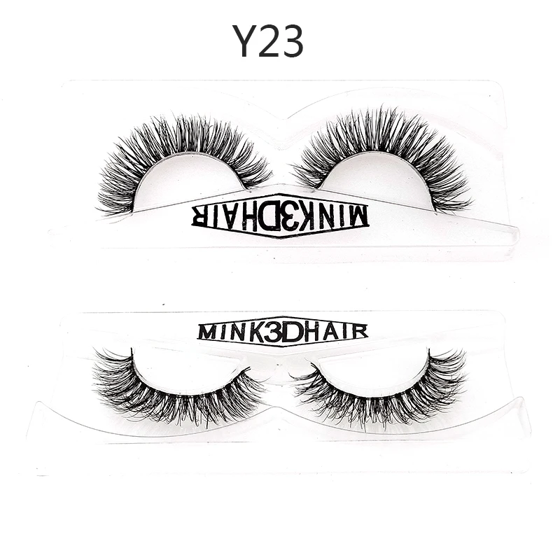 

NEW HBZGTLAD 3D Mink Hair False Eyelashes Wispy Cross Eye Lashes Fluffy Handmade Extension Mink Eyelashes