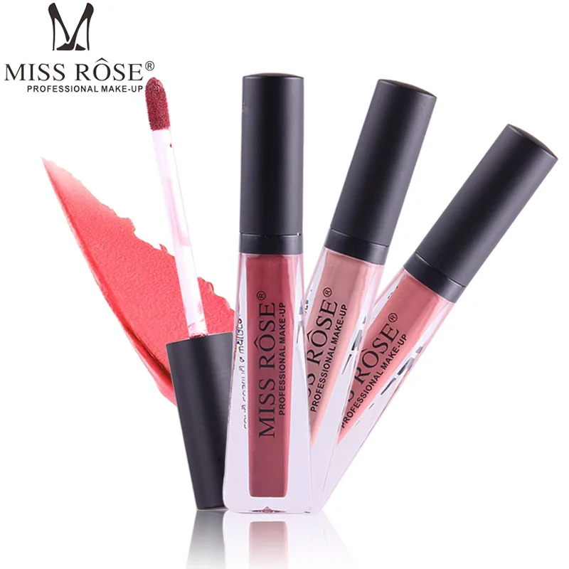 

MISS ROSE 9Color/Set Fashion Lady Red Matte Liquid Lipstick Velvet Waterproof Moisturizing Long-lasting Nude Lip Gloss Cosmetic