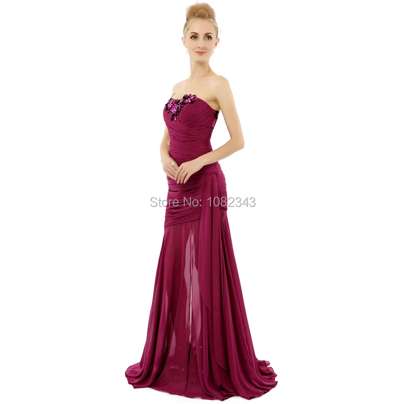Праздничное платье Милая шеи оболочки шифон аппликации Длинные вечерние платья