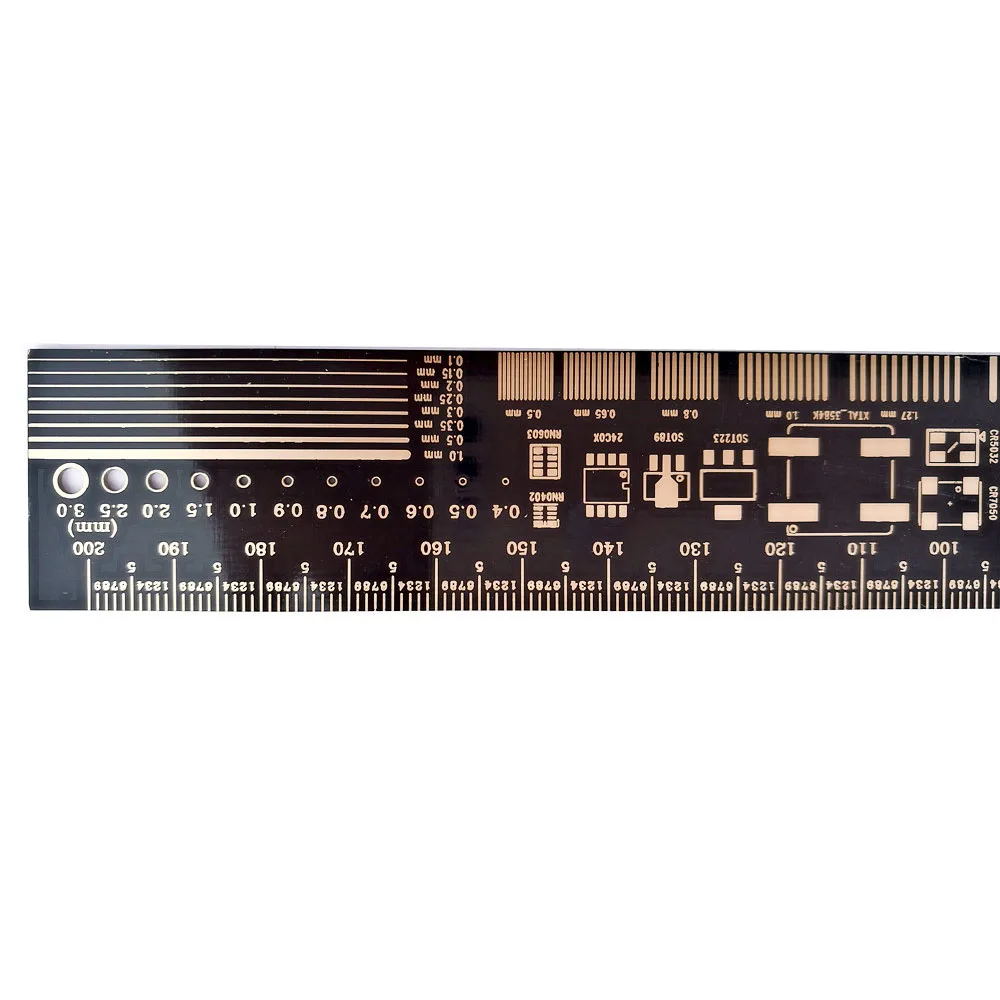 10 шт. Многофункциональный PCB линейка EDA измерительный инструмент Высокая точность транспортир 20 см черный