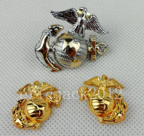 US Navy Marine Corps Officer Cap Badge USMC Lapel Hat Pin-USMC BADGES | Спорт и развлечения