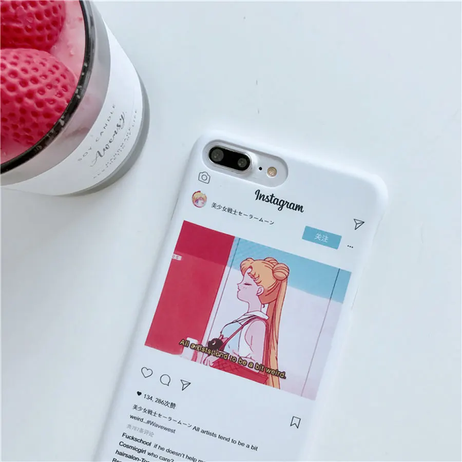 Zmdldzsw slogon Instagram мультфильма модный образ принт Жесткий Тонкий чехол для iPhone 6S плюс