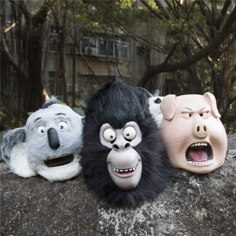 2016 г. поющий Косплей из фильма Горилла латексная маска Джонни с животными Свинка