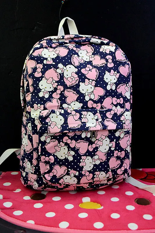 Новый мультфильм Hello kitty брезентовый Рюкзак Сумка yey-CA001-M | Багаж и сумки