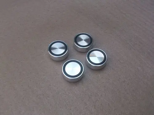 

4 алюминиевых ножки ZEROZONE, полностью серебристые, диаметр 39 мм, Высота 17 мм