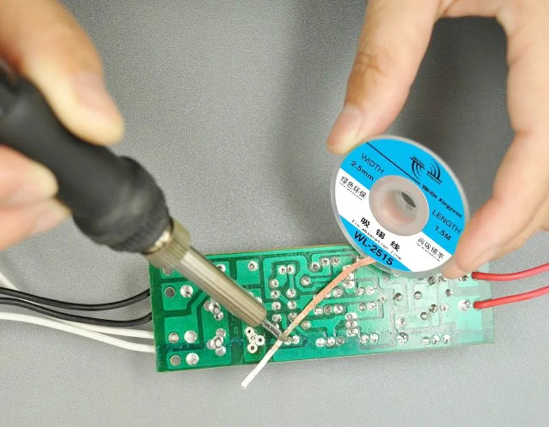 1PCS Welding Solder Remover Width 1.5mm 2mm 2.5mm 3mm 3.5mm Length 1.5M Desoldering Braid Wick Wire 1515 2515 3015 3515