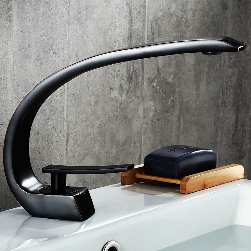 

AUSWIND Classical soild brass Water tap black oiled bronze Basin mixer cold and hot Basin Faucet Antique bathroom product