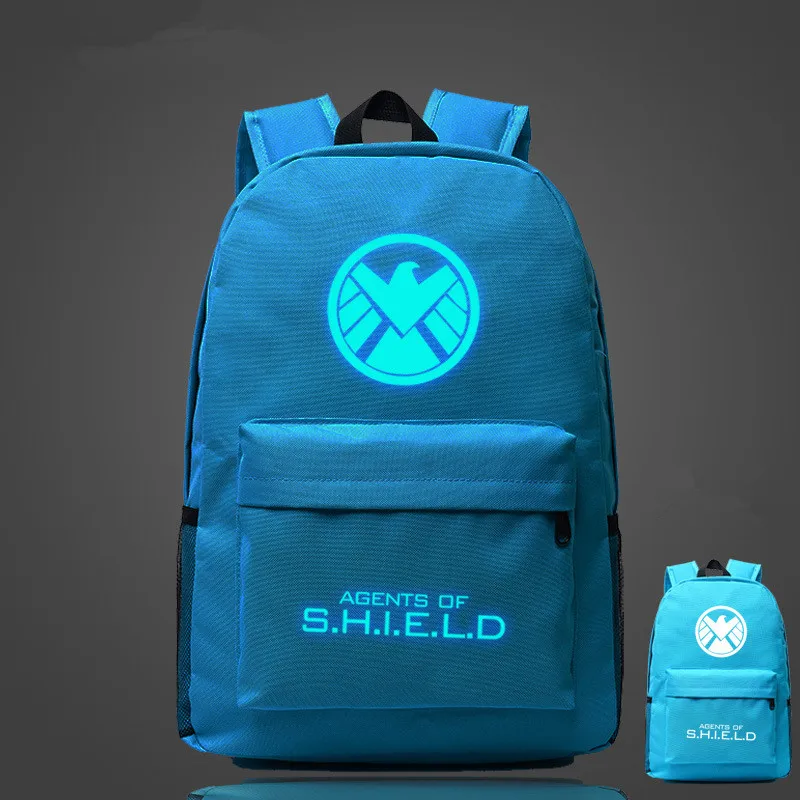 Фиолетовый Marvel Comics SHIELD Человек-паук Капитан Америка печать средняя школьная сумка для подростков дорожная нейлоновая сумка Mochila - Цвет: Фиолетовый