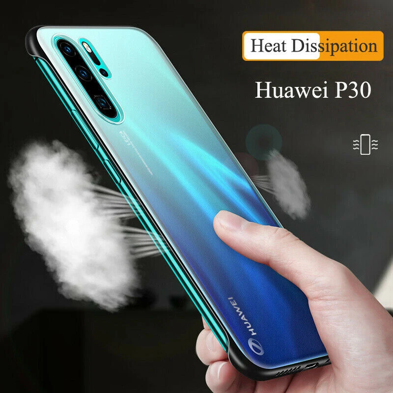 Прозрачный матовый жесткий чехол для телефона EVANKALX huawei P20 P30 Pro с кольцом на палец |