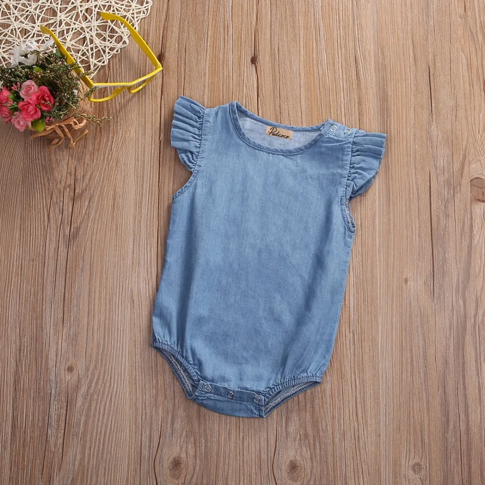 2017 г. новая летняя синяя джинсовая одежда для детей ясельного возраста