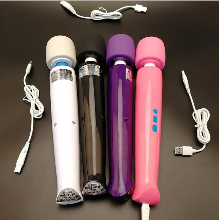 Волшебная палочка мощные AV Вибраторы USB Перезаряжаемый полный тело личный