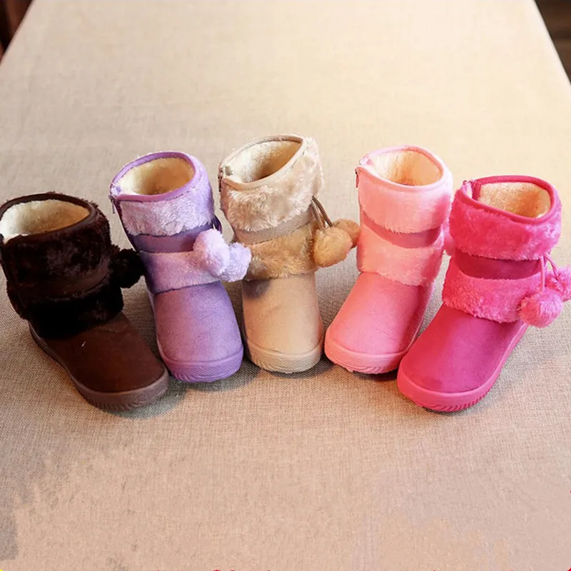 2015 детская Девичьи зимние сапоги Обувь для мальчиков ботинки осень зима теплые