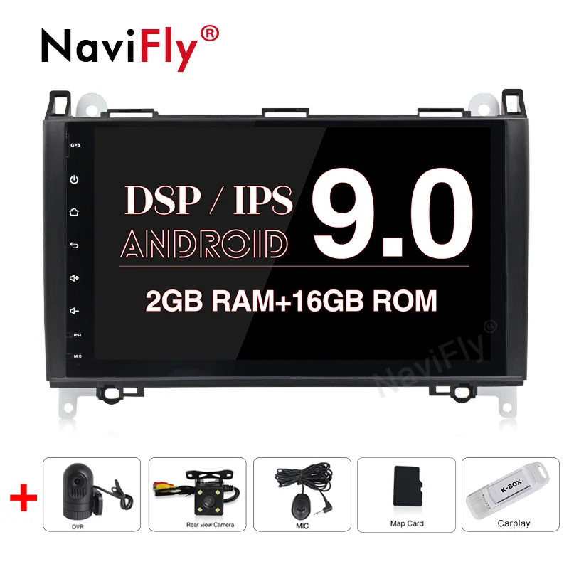 dvd camera DVR PLY " Android 9,0 ips DSP автомобильный радиоплеер для Mercedes Benz B200 A B класс W169 W245 Viano Vito W639 Sprinter gps Navi wifi RDS FM - Цвет: dvd camera DVR PLY