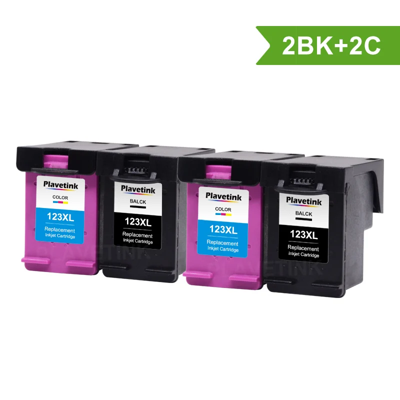 123 2 X BK 2 X C Plavetink 2130 замена чернил для hp 123 123XL черный картридж Замена для hp Deskjet 1110 4513 4560 3830 принтер IP123 - Цвет: 123 2 X BK 2 X C