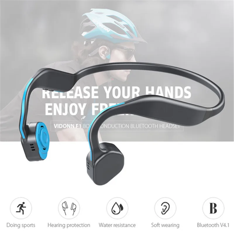Vidonn F1 костная проводящая гарнитура HiFi беспроводные Bluetooth наушники с микрофоном
