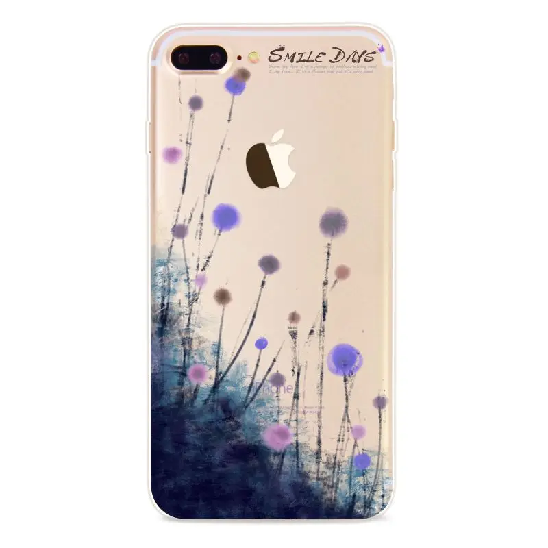 Красивый Цветок Дерево Шаблон Случаи Телефона Для iPhone 5 5s SE 6 s Плюс 7 Мягкий