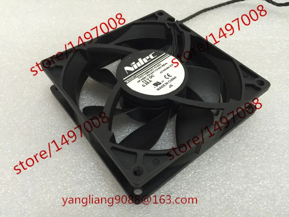 Охлаждающий вентилятор для сервера Nidec T92T12MS3A7 57A03 647113 001 REVA DC 12V 0.35A|square fan|server fandc fan