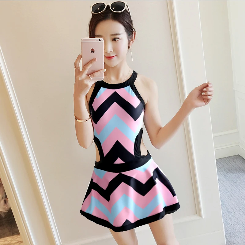 2017 летняя новая черно белая Полосатая юбка для девочек стиль цельный сексуальный