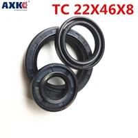 10pcsnbr shaft oil seal tc 22468 rubber covered double lip with garter springconsumer product
