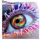 Алмазная 5D картина для макияжа глаз, с квадратными стразами