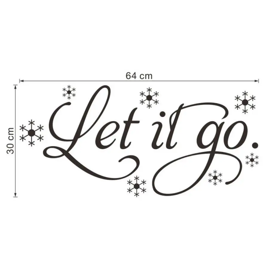 Новинка 2017 Качественная новая наклейка на стену Let It Go детская комната снег винил