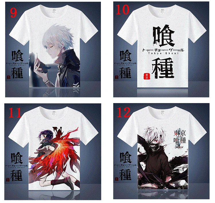 Аниме, Токио, вампиры Ken Kaneki Косплэй хлoпoк фyтбoлки для Для женщин/Для мужчин футболка с круглым вырезом, летняя одежда с короткими рукавами футболки