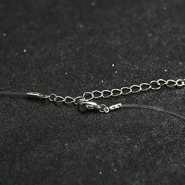 Женское Ожерелье из прозрачной лески 2019 серебряное ожерелье невидимой цепочки